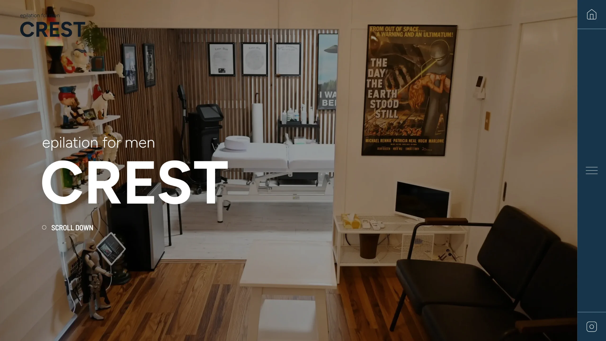 メンズ脱毛サロン CREST様　ホームページ制作